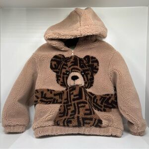 Fendi Kids Sherpa Bear Hoodie Size 12 - 150 EU